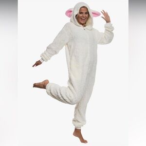 Funziez Fluffy Sherpa Fleece Full-length Adult Plush Bodysuit